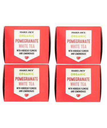 Trader Joe's Pomegranate White Tea - 80 Tea Bags (20 Bags x 4 Pack) - Buy Online on GoSupps.com