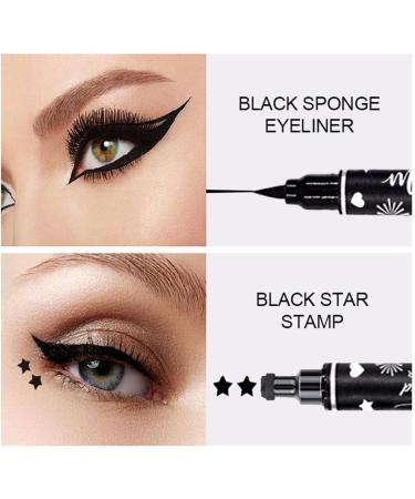 2 in 1 Double Head Liquid Eyeliner Set Female Eyeliner Eyeliner Black Eyeliner template Eyeliner Seal Shape Star the ideal for eye makeup - Buy Online on GoSupps.com