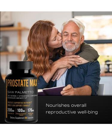 Prostate Max - Men's Prostate Health Supplement with Saw Palmetto & 30 Powerful Herbs - 90 Capsules - Buy Online on GoSupps.com