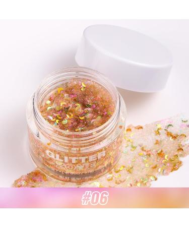 Langmanni Holographic Body Glitter Gel & Eyeshadow - Color-Changing Glitter for Body Face Hair & Lips - 1.35 OZ (6# Dreamy Galaxy) - International Shipping Available - Buy Online on GoSupps.com