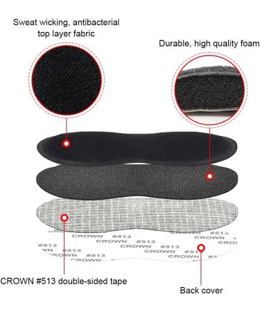 Dr.Foot Heel Grips - Self-Adhesive Heel Cushion Inserts for Men and Women | Prevent Heel Slipping, Rubbing, Blisters, and Foot Pain | Improve Shoe Fit - 2 pairs + Bonus Shoe Horn in Black - Buy Online on GoSupps.com