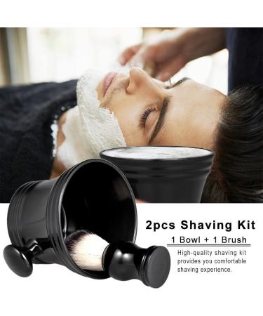 Traditional Beard Shaving Tools Set: ABS Mug Bowl & Shaving Brush Kit - Buy Online on GoSupps.com