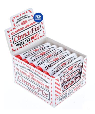 PKM Candies - All Natural Cinna-Pix All Natural Cinnamon Toothpicks Espeez (Cinna-Pix Tubes 24) Cinna-Pix Tubes 24 Count (Pack of 1)