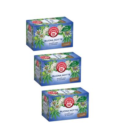 Pompadour Pompadour | Good Night Herbal Tea | Aromatic Herbs with Lemon Balm Lemongrass Hawthorn - 3 x 18 Filters (118.8 Gr) | Caffeine Free Sleep Herbal Tea