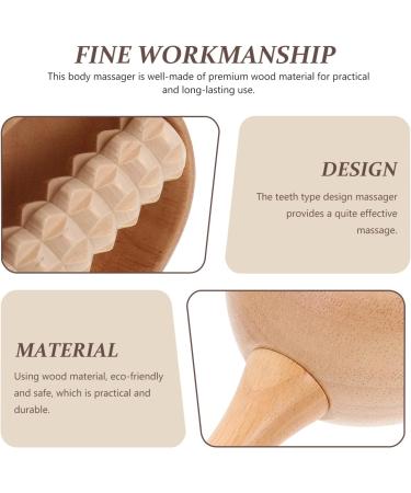 Fomiyes Swedish Wooden Massage Cup - Handheld Wood Therapy Device for Rear Belly & Teeth Relief for Adults - Buy Online on GoSupps.com