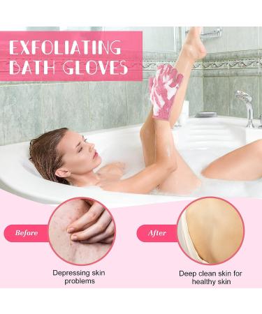 50 Pcs Double Sided Exfoliating Gloves for Body - Shower Gloves for Women - Deep Clean Skin, Spa Massage, Beauty Skin - Bathing Accessories in 13 colors - Buy Online on GoSupps.com