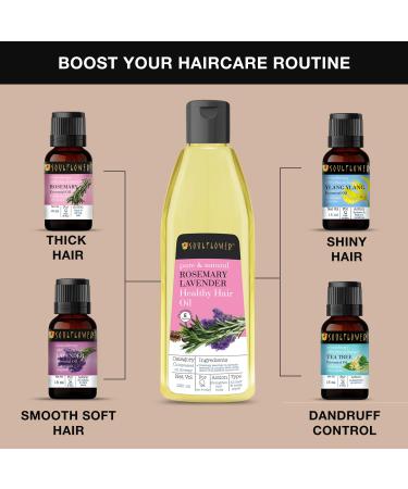 Soulflower Rosemary Lavender Oil - 100% Pure Coldpressed Oil for Healthy Hair & Scalp - 6.77 Fl Oz - Buy Online on GoSupps.com