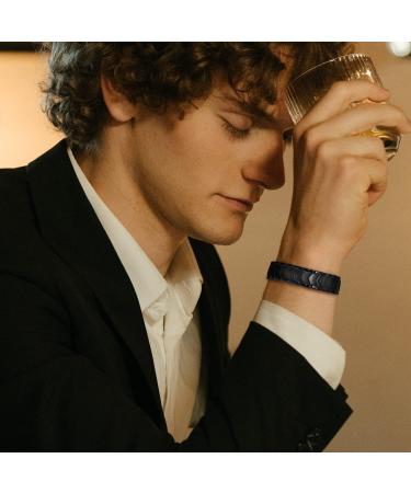 Rainso Stainless Steel Black Magnetic Bracelet for Men - Arthritis Pain Relief | Perfect Father's Day Gift for Fitness Enthusiasts - Buy Online on GoSupps.com