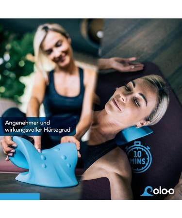 Coloo Neck Massage Set - Ultimate Neck & Shoulder Relaxation | Naked Pillow Neck Stretcher & Trigger Point Therapy for Pain Relief | Headache Shoulder & Back Pain | Cyan & Black - Buy Online on GoSupps.com