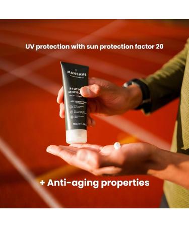 ManCave Anti-Ageing & SPF 20 Moisturiser 100ml Counteract Sign Of Premature Ageing Natural Formulation With Rosehip Oil And Vitamin E Vegan Made Using Recycled Plastics Made In England Anti-Ageing & SPF20 Moisturiser 100ml for Men - Buy Online on GoSupps.com