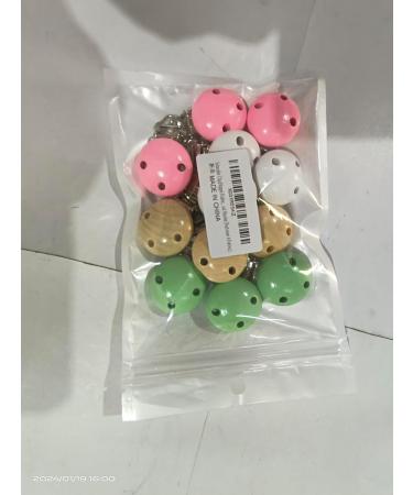Schnuller Clip & Nipple Holder 12PC Wooden Dummy Clip Set for Babies & Children | 4 Colors Available - Buy Online on GoSupps.com