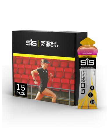 Science in Sport GO Isotonic Energy Gel 15 x 60ml Fruit Salad Vegan - Isotonic Formulation with 22g of Carbohydrates Good Source of Energy Alternative to Isotonic Drinks