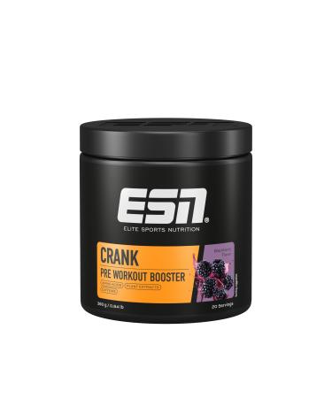 ESN Crank Blackberry 380g Pre Workout Booster vegan tested quality - made in Germany