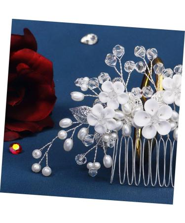 Angoily Bridal Headwear Bridal Hair Decor Hanfu Hair Accessories Flower Girl Hair Accessory Flower Hair Accessories Party Supply Tiara Bride Comb Abs Imitation Pearl Rhinestones - Buy Online on GoSupps.com