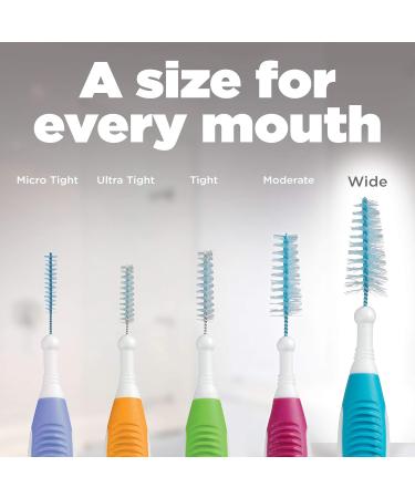GUM Proxabrush Go-Betweens Interdental Brushes - Wide for Plaque Removal 10 Count | International Shipping Available - Buy Online on GoSupps.com