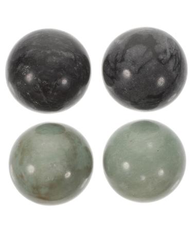 DearmaMy 4 pieces of solid baoding balls Hand massage balls Chinese exercise health massage ball marble green baoding ball hand exercise massage balls for hand muscle exercises