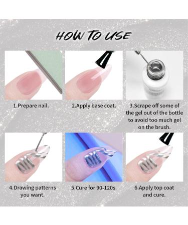 Buy 2x12ml Metallic Mirror Nail Polish - Silver & Gold Chrome Gel for Nail Art Soak Off with Built-in Brush - Buy Online on GoSupps.com