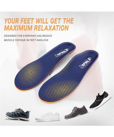 Topsole Orthopedic Insoles for Plantar Fasciitis Flat Foot & Heel Spur - Comfort Shoe Inserts for Men & Women (EU 47-48 30.5cm) - Blue - Buy Online on GoSupps.com