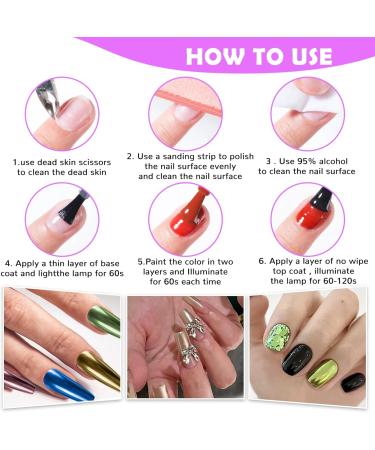 6 Boxes Chrome Nail Powder Green Chrome Powder Chrome Nail Powder for Nails Nail Chrome Powders Chrome Powder for Gel Nails Shiny Mirror Effect Powder for Nail Art Decoration DIY Nail Glitters - Buy Online on GoSupps.com