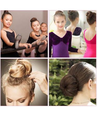 GOLRISEN Donut Hair Bun Maker Set Black Bun Shaper Hair Styling Accessory Dount Ring Style 10pcs Chignon Bun Maker (2L/4M/4S) with Hair Elastic Bands and Hair Bobby Pins for Dance Ballet - Buy Online on GoSupps.com