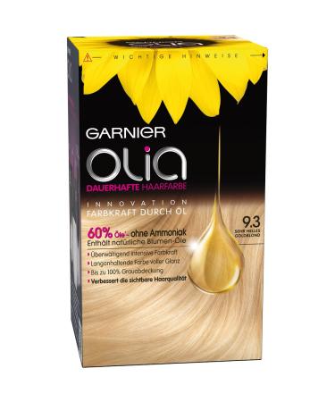 Garnier Olia Permanent Hair Color Gold 9.3 - very light golden blonde 1 piece gold 1 piece (1 pack) - Buy Online on GoSupps.com