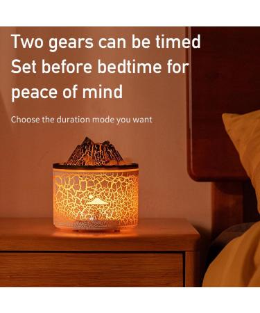 180ml Auto Shut Off Aromatherapy Diffuser & Humidifier - White Volcano Flame Essential Oil Diffuser for Bedroom - Buy Online on GoSupps.com