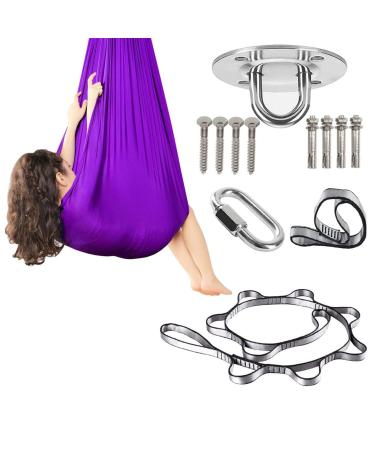 SSIMO Sensory sock calming therapy ceiling sensory toy stress relief fear autism ADHD ADS tactile objects for therapeutic playing (color: purple size: 150x280cm 150x280cm purple