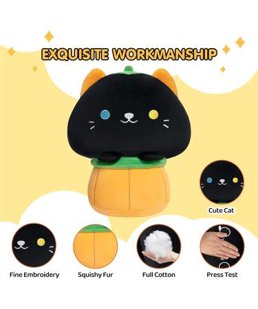 Mewaii 14'' Pumpkin Cat Mushroom Plushie Toy - Soft Stuffed Animal for Kids - Buy Online on GoSupps.com