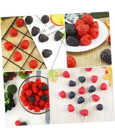 HOMSFOU 200 Pcs Simulation Raspberry Small Christmas Decor Fruitful Mini Fake Fruit Photo Prop Raspberry Kids Fruit Model Prop Pvc Raspberry Vegetable Props Plant Food Decorate Soft Pvc - Buy Online on GoSupps.com