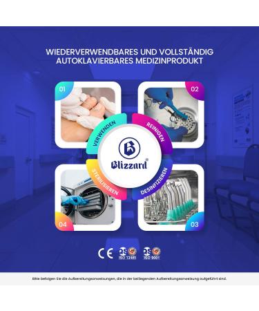 Blizzard Podology Tool 3-ST Set | Stainless Steel Foot Care Instruments for Fine Nail Work | CE Medical Product | Tamponier Hook Corner File & Spoon Tool (13-16 cm) - Buy Online on GoSupps.com