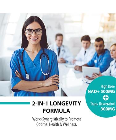 Liposomal NAD+ with Trans-Resveratrol - 800 mg per Serving | 60 Softgels | Optimal Absorption & Energy Support | Pack of 2 - Best International Shipping - Buy Online on GoSupps.com