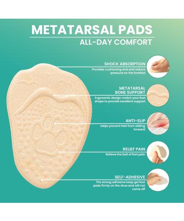 Buy Welnove Ball of Foot Cushions - 6 Pairs High Heel Comfort Pads Gel Metatarsal Pads for Women Pain Relief & All-Day Comfort - Anti-Slip Design - Buy Online on GoSupps.com