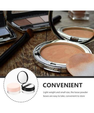 Beaupretty 2pcs Boxes Cosmetic Travel Containers Makeup Powder Containers Powder Puff Loose Powder Plastic - Buy Online on GoSupps.com