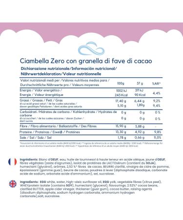 Nuvola Zero Ciambella Zero Protein Snacks Sugar Free Gluten Free and Lactose Free Zero Carbohydrates With Chocolate Chips Pack of 12 Made in Italy. - Buy Online on GoSupps.com