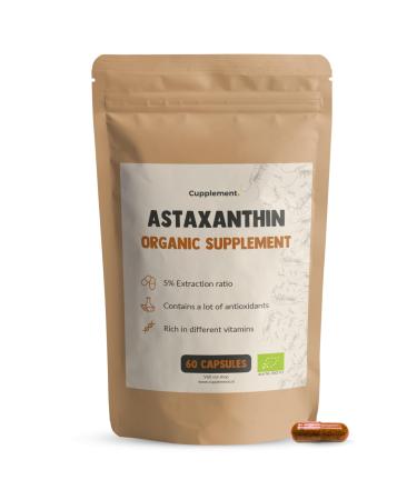 Cupulated - Astaxanthin 60 capsules - Bio - 160 mg per capsule - 5% extract - no tablets 12 mg 6 mg or powder - supplement - Superfood - Astaxanthin - Astaxanthin