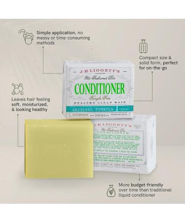 J R LIGGETT'S Hair Conditioner Bar- Plant Based, Zero Waste, Sulfate & Cruelty Free - 1.75 oz - Buy Online on GoSupps.com