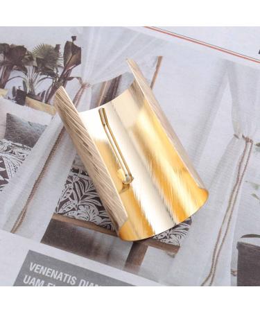 Dervivea Gold Metal Ponytail Hair Hook Cuff Minimalist Large Hair Cuff Cylinder Ponytail Holder Hair Cuff Clip Punk Long Tail Hair Hooks Cuff - Buy Online on GoSupps.com