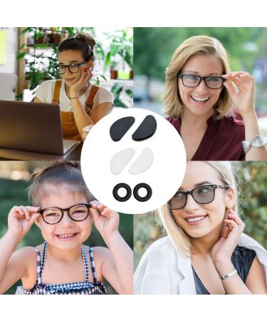 Silicone Nose Pads for Glasses Self-Adhesive Anti-Slip 40 Pairs (20 Transparent + 20 Black) + 10 Black Anti-Slip Rings Perfect Glasses Accessories - Buy Online on GoSupps.com