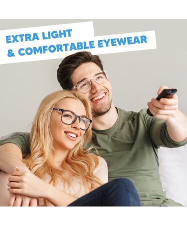 Blue Light Blocking Glasses | Anti Glare Computer Eyewear for Men and Women | UV 400 Protection, Reduce Eye Strain | Square Leopard and Transparent Frames - Buy Online on GoSupps.com