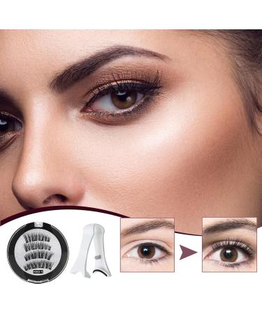 Magnetic Eyelashes With Applicator- Reusable Magnetic Eyelashes | False Eyelashes No Glue Needed | Long Lasting Natural False Eyelashes For All-Day Comfort - Buy Online on GoSupps.com