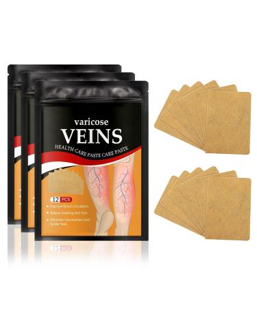 Varicose Veins Patch - Relief for Leg Pain & Vasculitis. Improve Circulation & Soothe Fatigue for Spider & Varicose Veins 36pcs