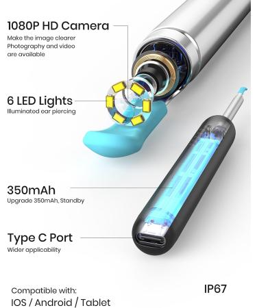 BEBIRD Ear Wax Removal Kit - LED Ear Cleaner with Otoscope for Android & iPhone - Smart Earwax Remover for Adults & Kids - Buy Online on GoSupps.com