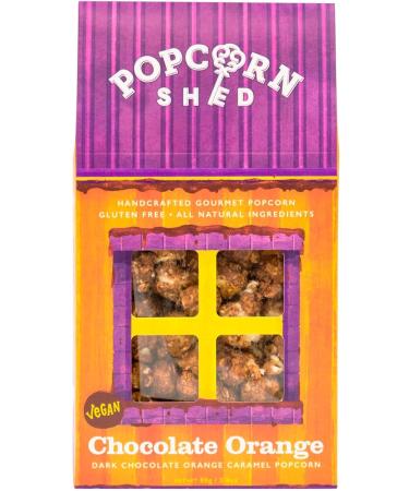 Popcorn Shed Chocolate Orange Gourmet Popcorn Gift Box - Gluten Free Vegan Snack 80g - Perfect for Movie Night - Christmas Popcorn - Pack of 1 - Buy Online on GoSupps.com