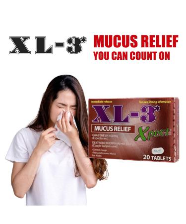 Xpect Mucus Relief - Expectorant Tablets | Thins and Loosens Mucus | 2-Pack of 20 Tablets | International Shipping Available - Buy Online on GoSupps.com