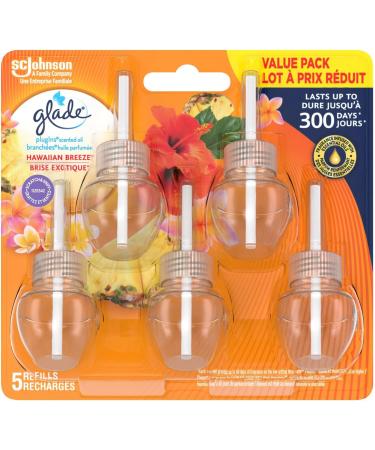 Glade PlugIns Air Freshener Oil Refill Scented and Essential Oils for Bathroom and Home Fragance Hawaiian Breeze 5 Count - Buy Online on GoSupps.com