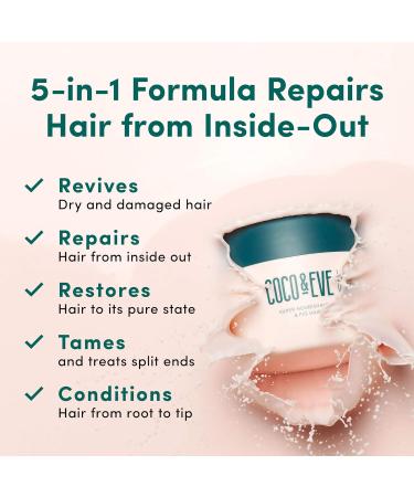 Coco & Eve Like A Virgin Hair Masque Travel Size | Nourishing Coconut Hair Mask (60ml) - Deep Care & Hydration - Buy Online on GoSupps.com