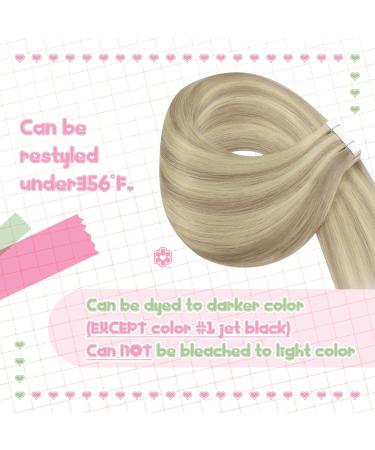 Buy Youngsee Real Hair Extensions Tape - 40cm Blonde Ash Highlight Remy Tape-In Extensions | 20pcs #18/613 #18P613 - International Shipping Available - Buy Online on GoSupps.com