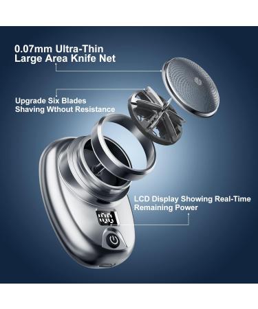 Mini Electric Shaver for Men - Portable Cordless Beard Trimmer with LCD Display | USB Wet & Dry Grooming Kit - Perfect Travel Gift - Buy Online on GoSupps.com