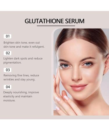 homomdy Glutathione serum with 20000 ppm glutathione niacinamide and hyaluronic acid reduces fine lines and dullness increases skin elasticity corrects dark spots brightness 1pcs - Buy Online on GoSupps.com