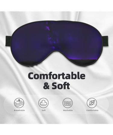 Purple Starry Sky Print Unisex Sleeping Eye Mask - Soft Comfortable Light-Blocking for Restful Sleep - Buy Online on GoSupps.com